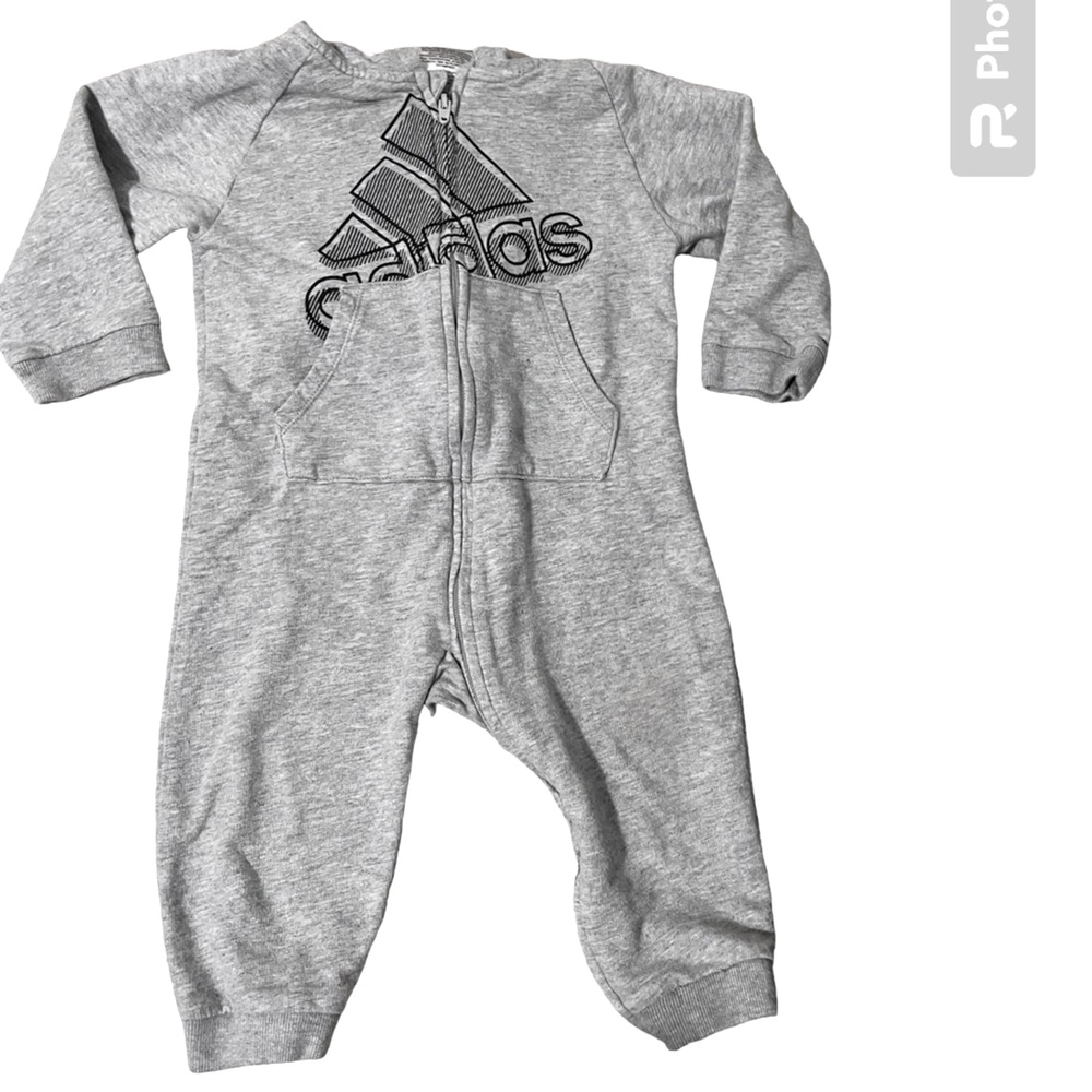 ADIDAS | Hooded Zip-Up Longsleeve Jumpsuit | 6-12mo